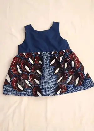 Children's Dress in Wax and Poplin From 3 Months to 3 Years