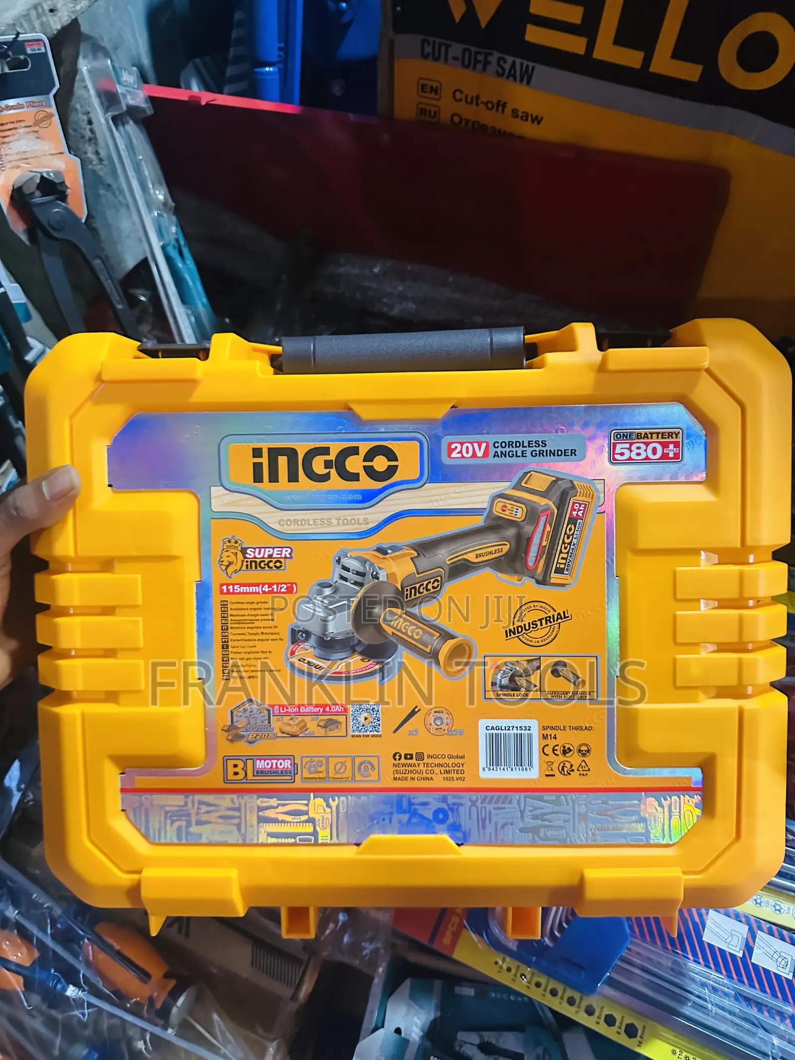 Ingco 20v Cordless Angle Grinder