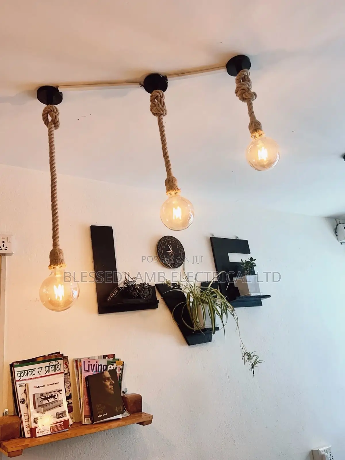 Rustic Rope Pendant Light