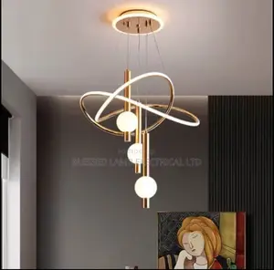 Gold Microphone Chandelier