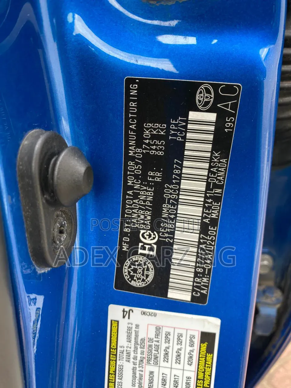 Toyota Corolla 2008 Blue