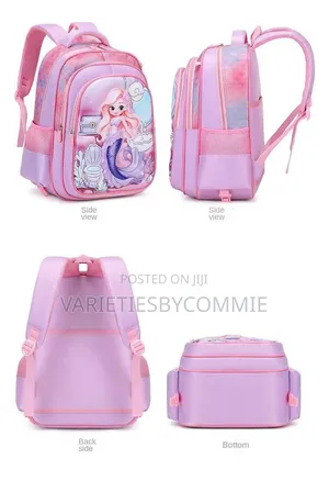 New 3d Leather Fabric High Quality Back to School Bag With Trolley