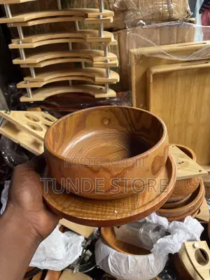 Wooden Plate and Bowl