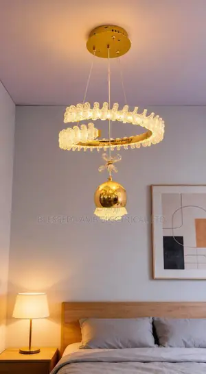 Luxury Gold Crystal Ring Chandelier