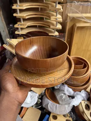 Wooden Plate and Bowl