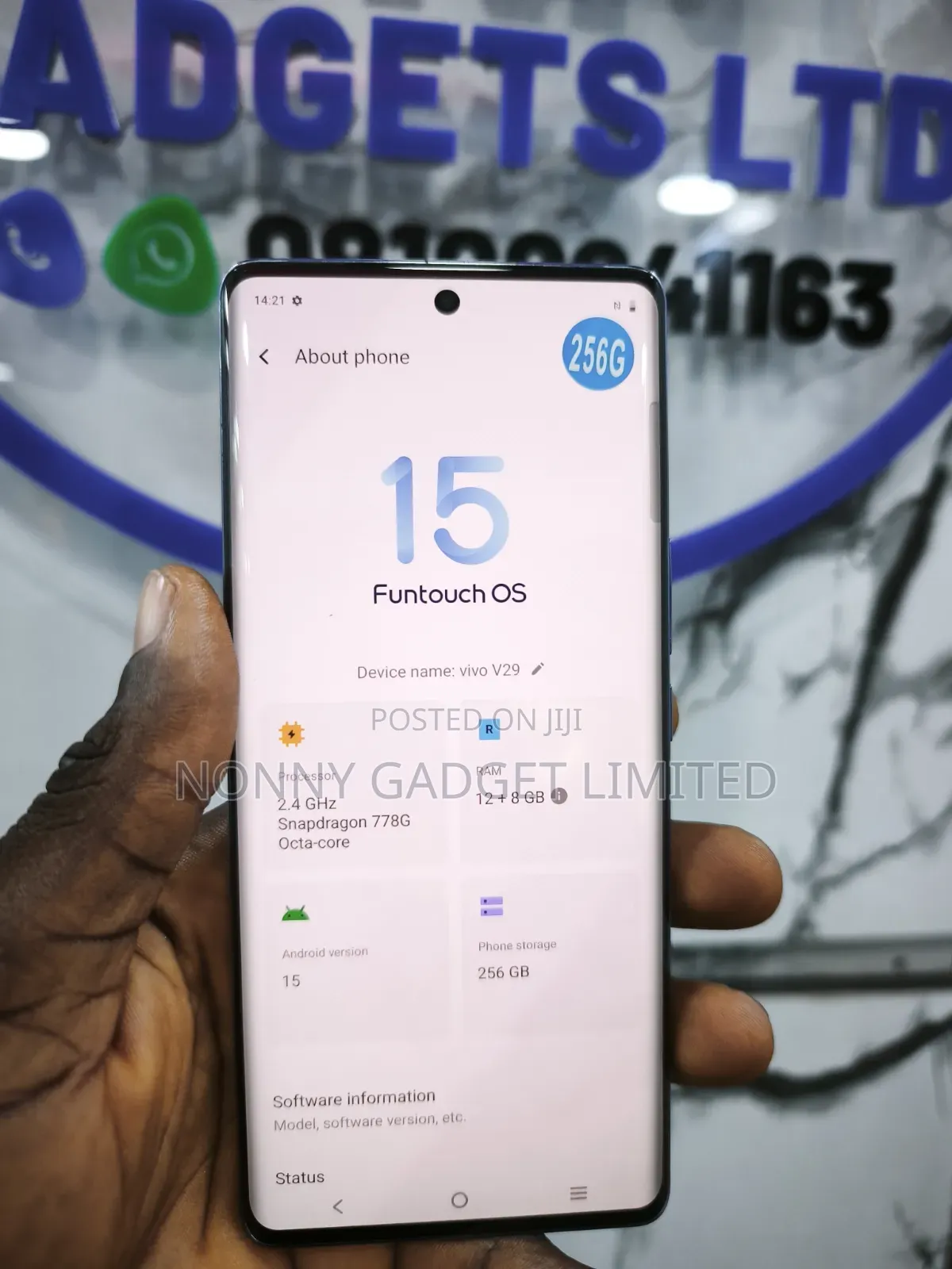 Vivo V29 256 GB Blue