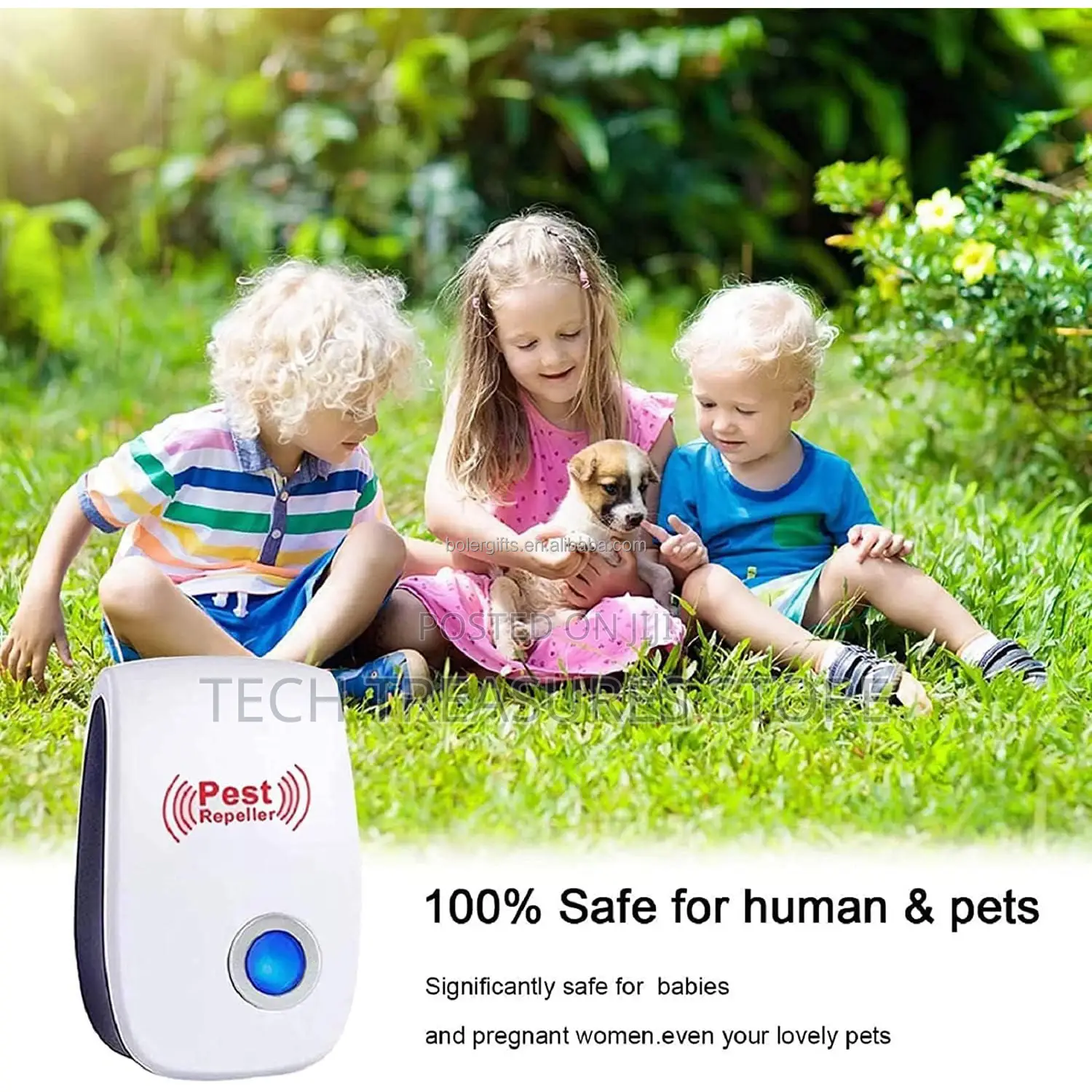 Electrical Ultrasonic Pest Repellent With Blue Light Plug for Indoor