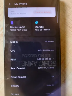 Tecno Pova 6 Neo 128 GB Green