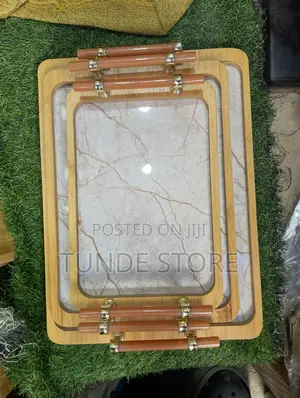 High Wooden Tray
