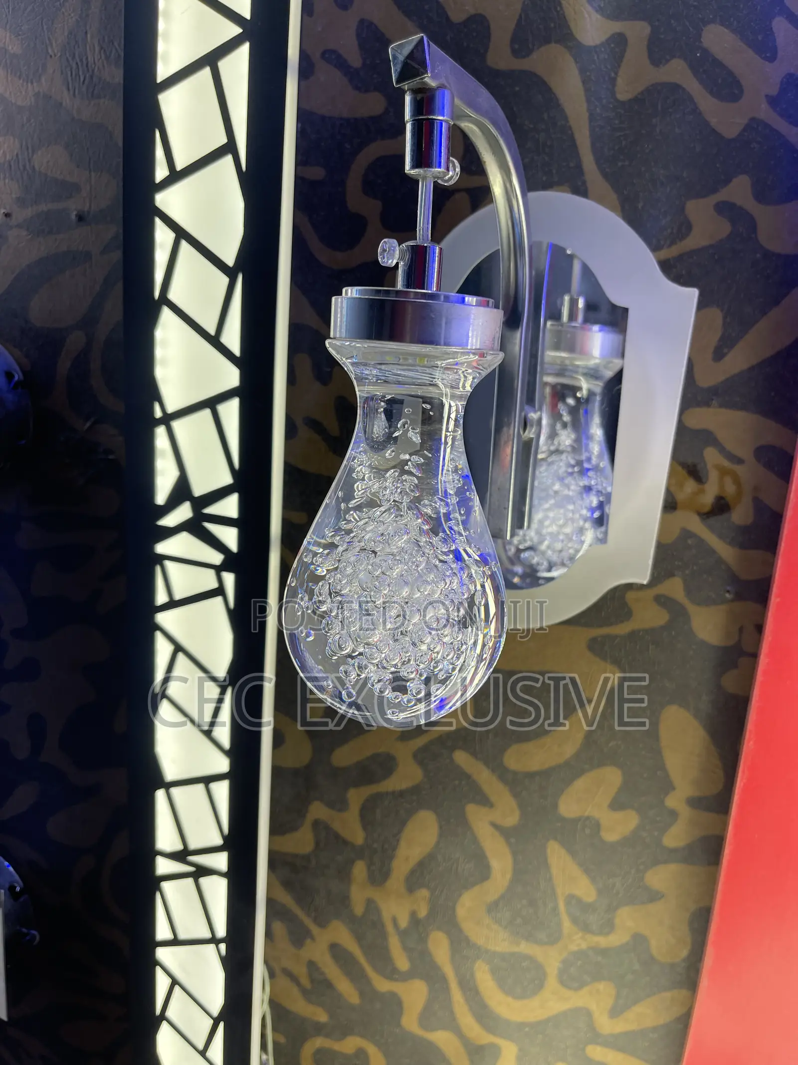 Crystal Clear Glass Led Wall Bracket