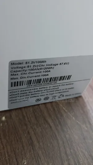 5kwh 48v Amp Lithium Ion Battery for 2 Bedroom Flat, Office