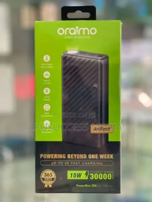 15w 30000mah Oraimo Power Bank