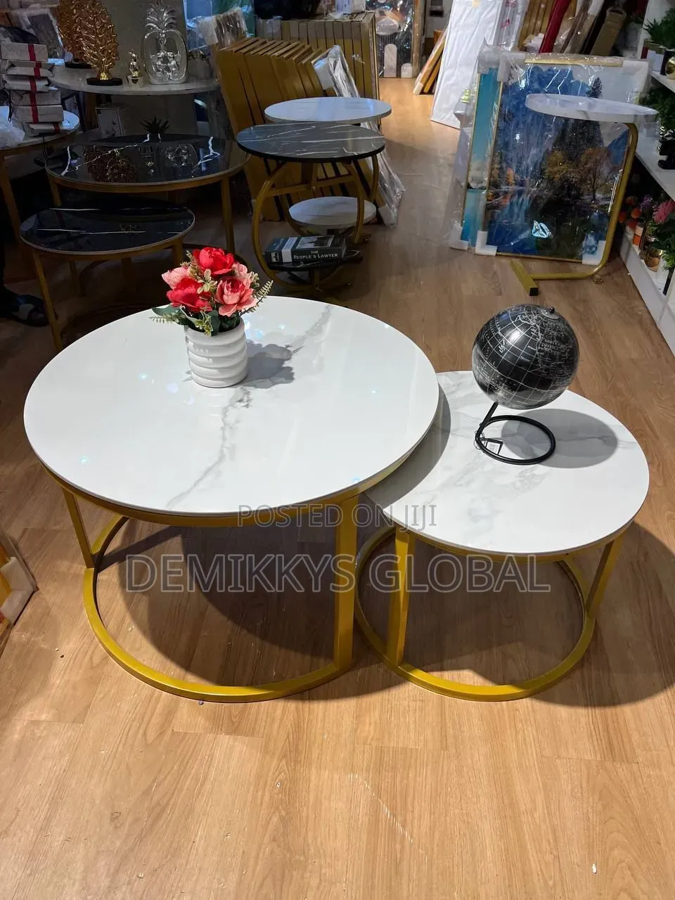 Real Marble Top Centre Table 2 in 1