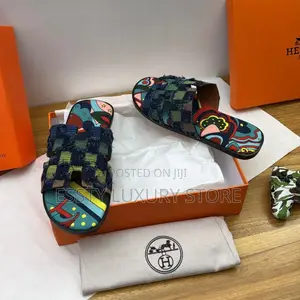 Quality Luxury New Hermes Men Pam Slippers