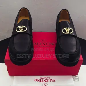 Valentino Garavani Calf Leather Slip on Shoe With v-Logo Locker