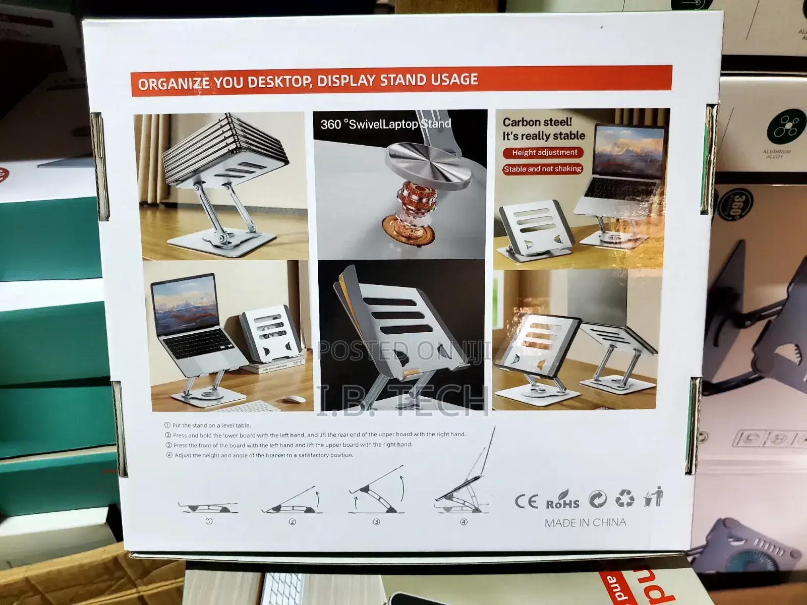360° Rotatable Full Adjustable Angle Laptop Stand V4.1