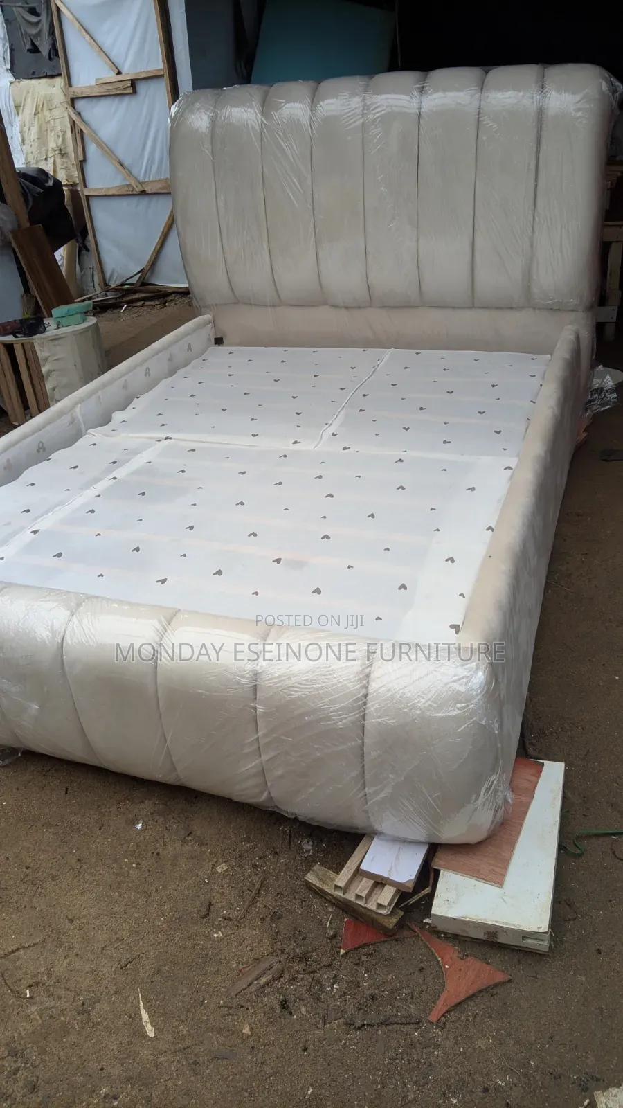 Modern 4.5 X 6 Upholstered Bed Frame | Strong, Durable Luxury Finish