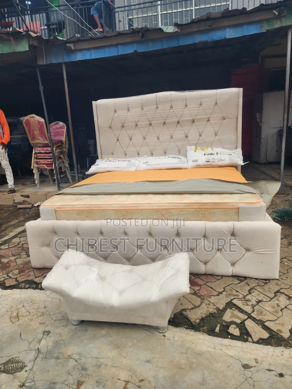 Cream Coloured 6by6 Bed Stand