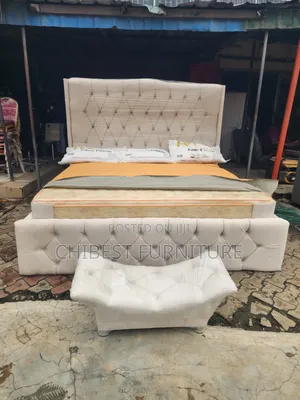 Family King Size Bed Frame With Its Footrest.