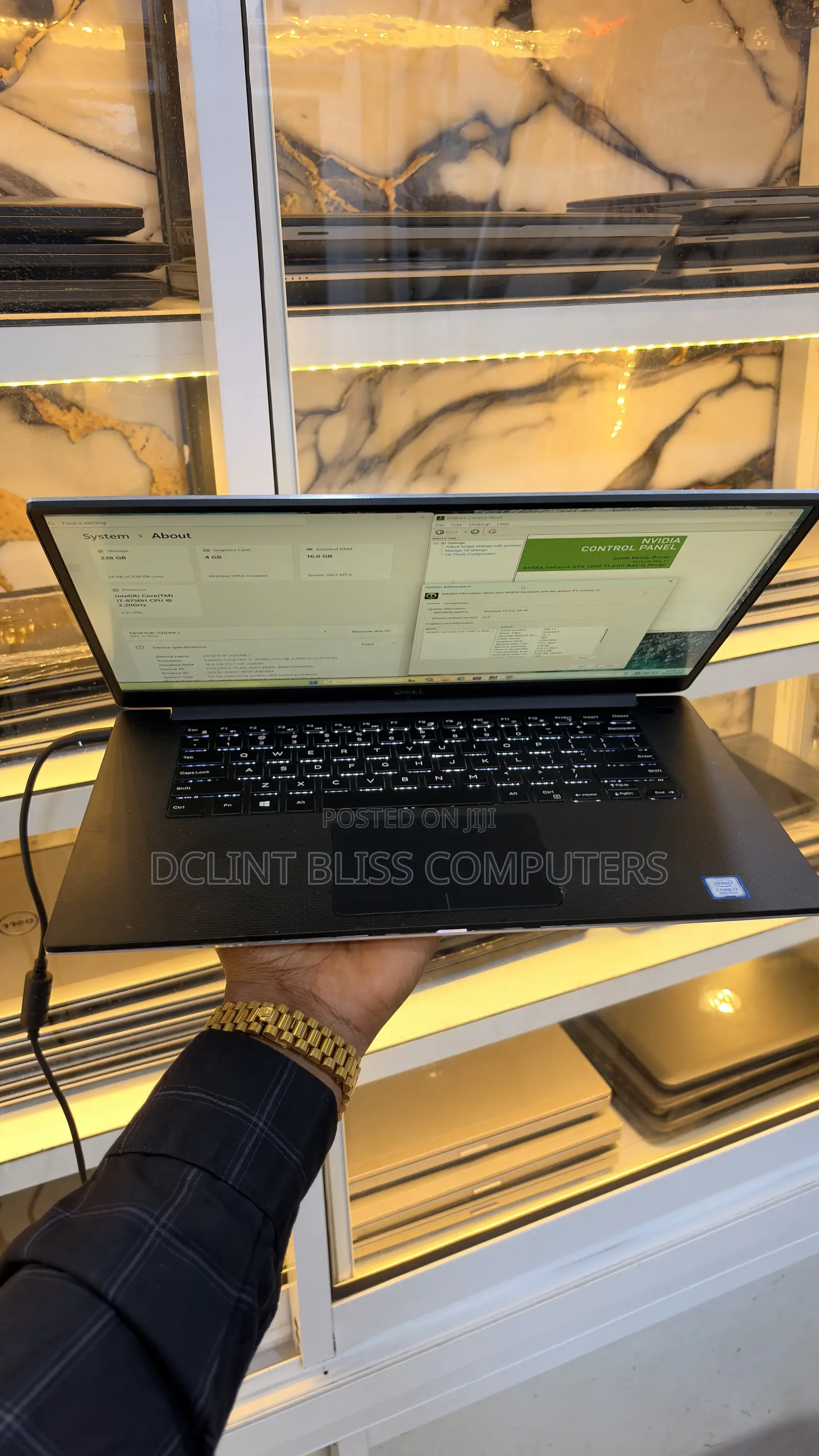 Laptop Dell XPS 15 9570 16GB Intel Core i7 SSD 256GB