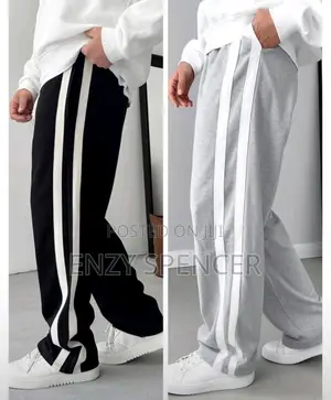 Unisex Wide -Leg Stripe Pant 3 Color