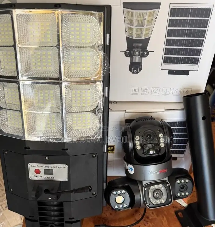 Original 3 Lens CCTV Camera + Solar Street Light