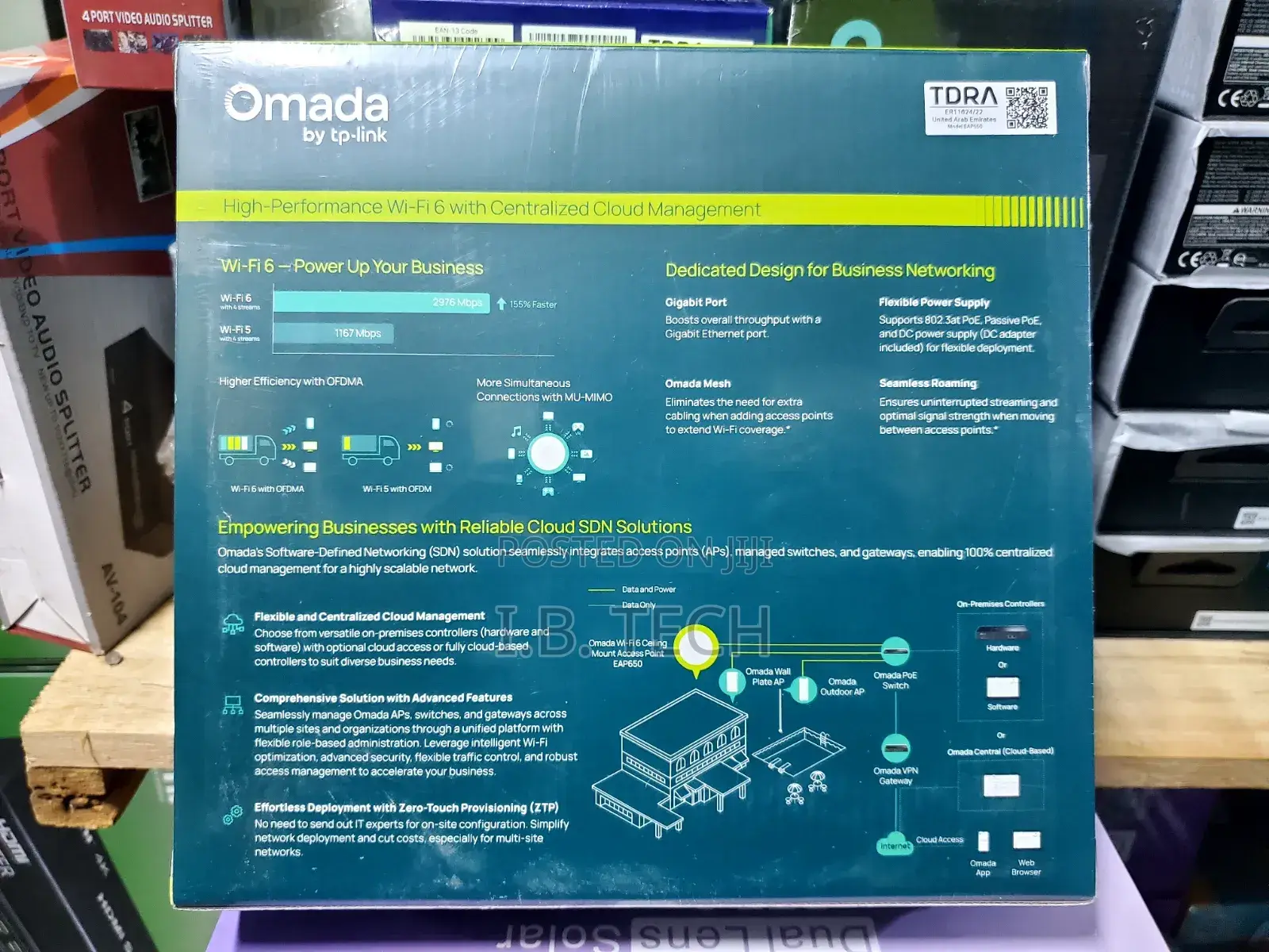 Omada by Tp-Link Wifi6 Ceiling Mount Access Point Eap560 , Ax300