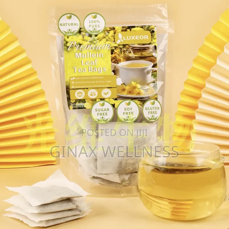 Premium Mullein Leaf Tea for Immunity and Wellness (2g × 40 Teabags)