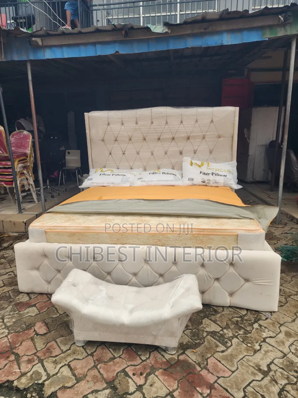 Cream Coloured 6by6 Bed
