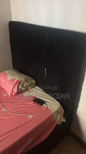Fairly Used 3ft X 6ft Padded Bed Frame With Headboard – Enugu