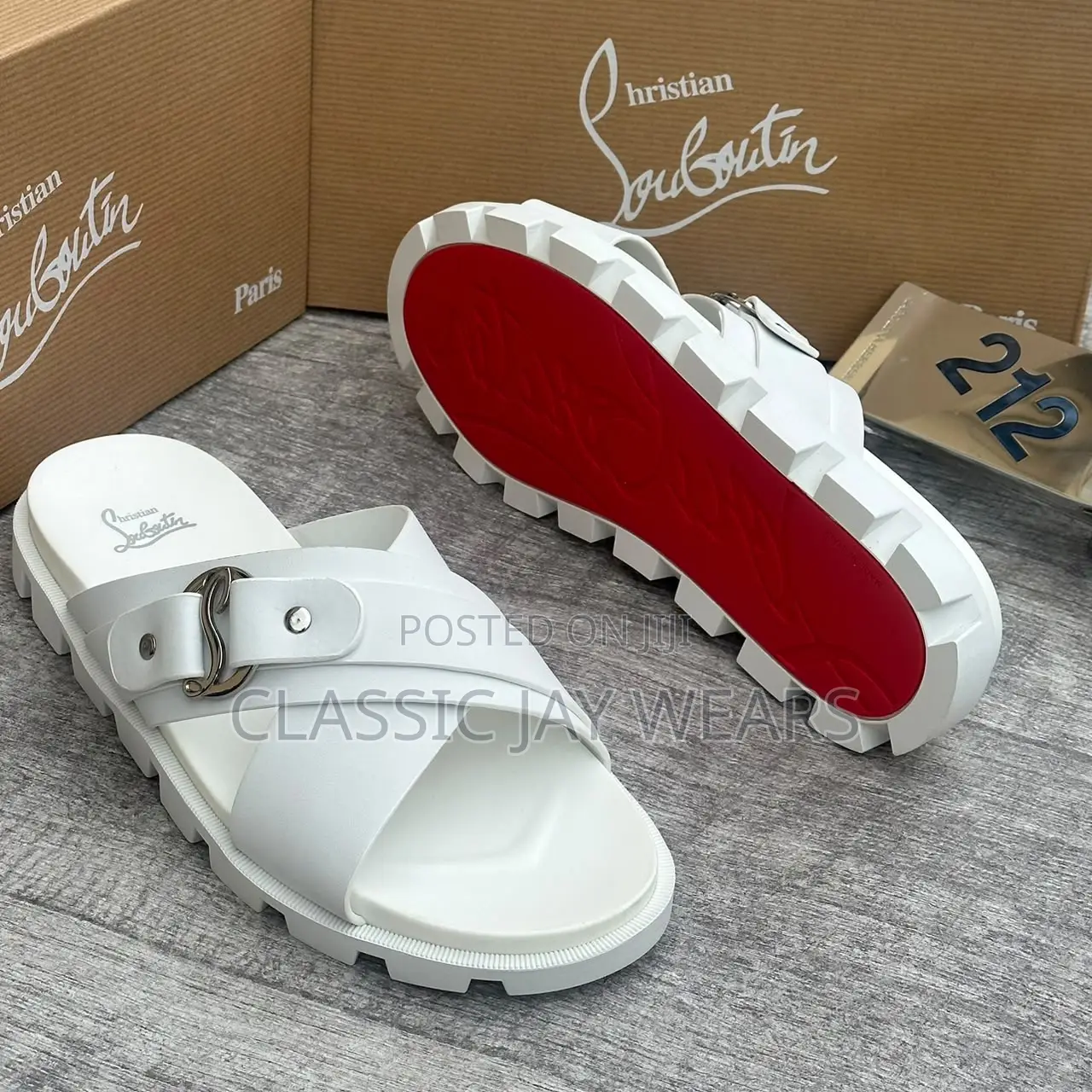 White Slippers Available in Sizes