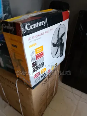 Century 18" Rechargeable Wall Fan-Black