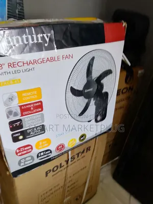Century 18" Rechargeable Wall Fan-(Frcb-45) Black