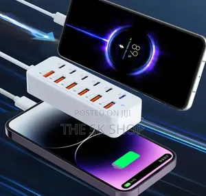 White Charging Hub Multi - Port Usb Charging Station / 10 - Port Usb