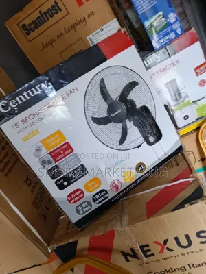 Brand New FRCB-45 Rechargeable Wall Fan-Black (18")