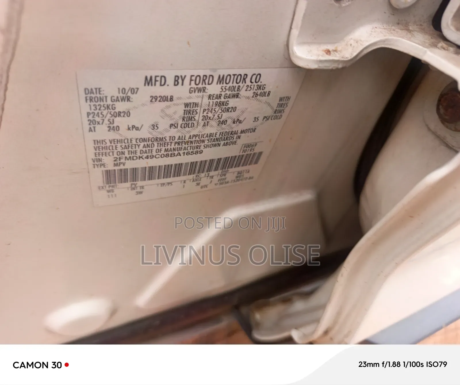 Ford Edge 2008 White