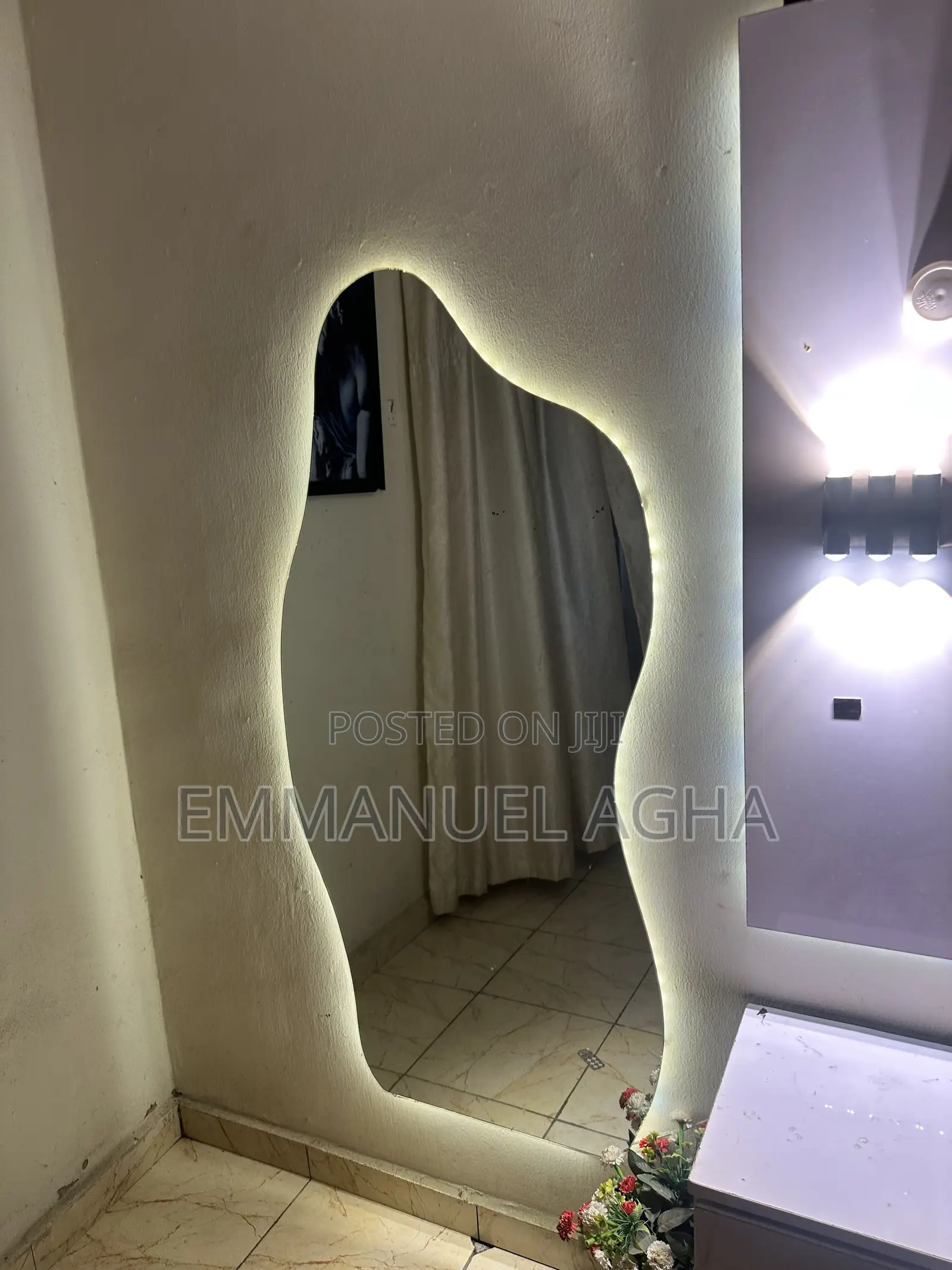 Standing Wall Mirror With Light