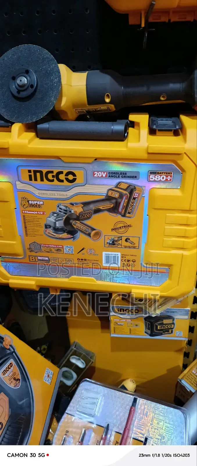 Cordless 4 1/2 Angle Grinder