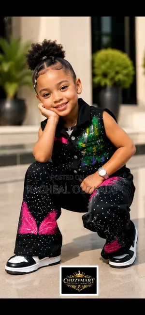 Elegant Children Jeans Up And Down