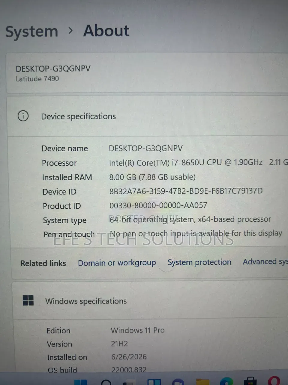 Laptop Dell Latitude 7480 8GB Intel Core i7 SSD 256GB