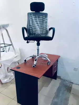 Affordable Office Set Up.Chair With Headrest and Office Table
