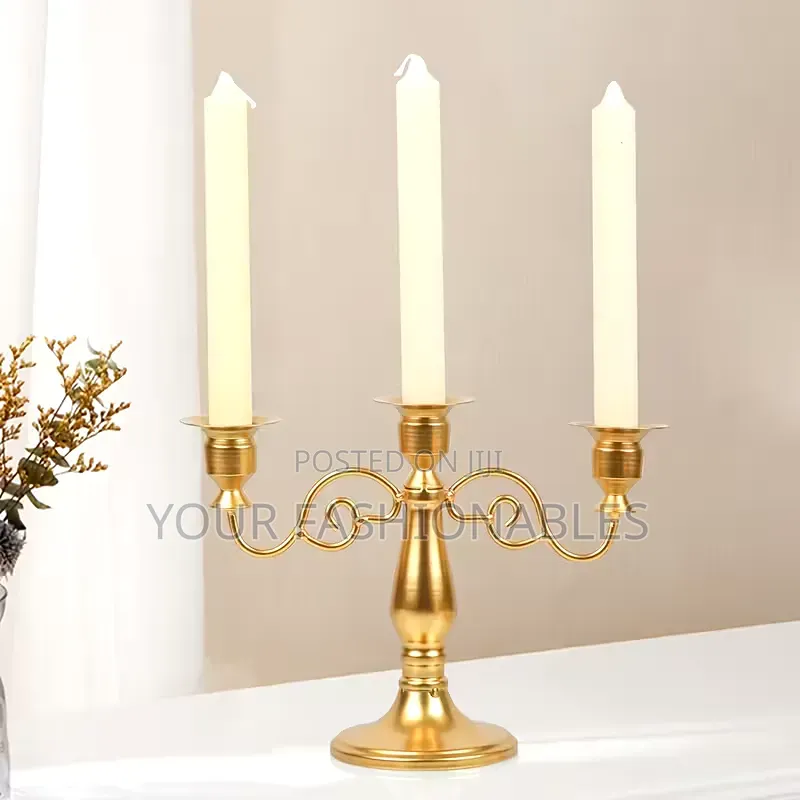 Gold 3 in 1 Candle Stand