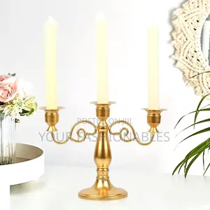 Gold 3 in 1 Candle Stand