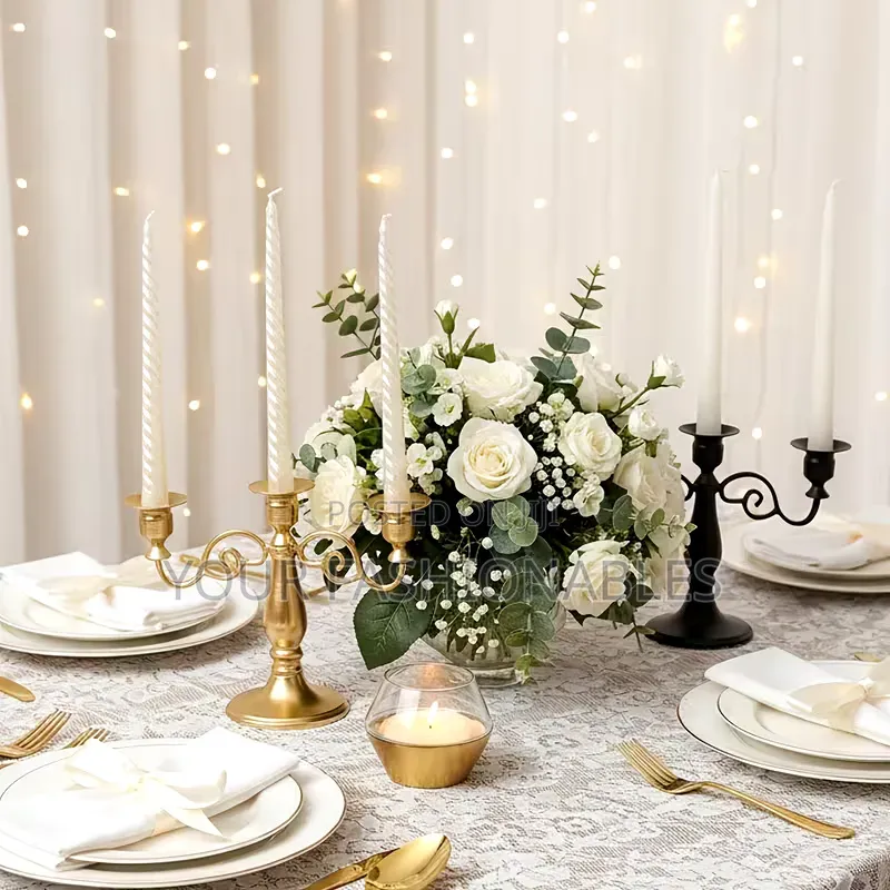 Gold 3 in 1 Candle Stand