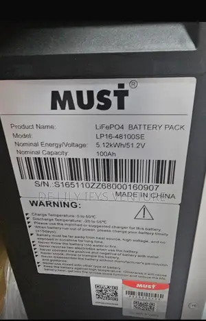 Must Lithium Battery 5kwh 51.2v