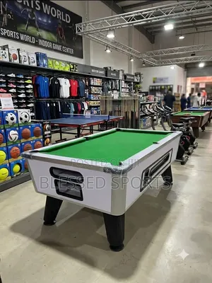 7th White Coin and Marble Pool Table
