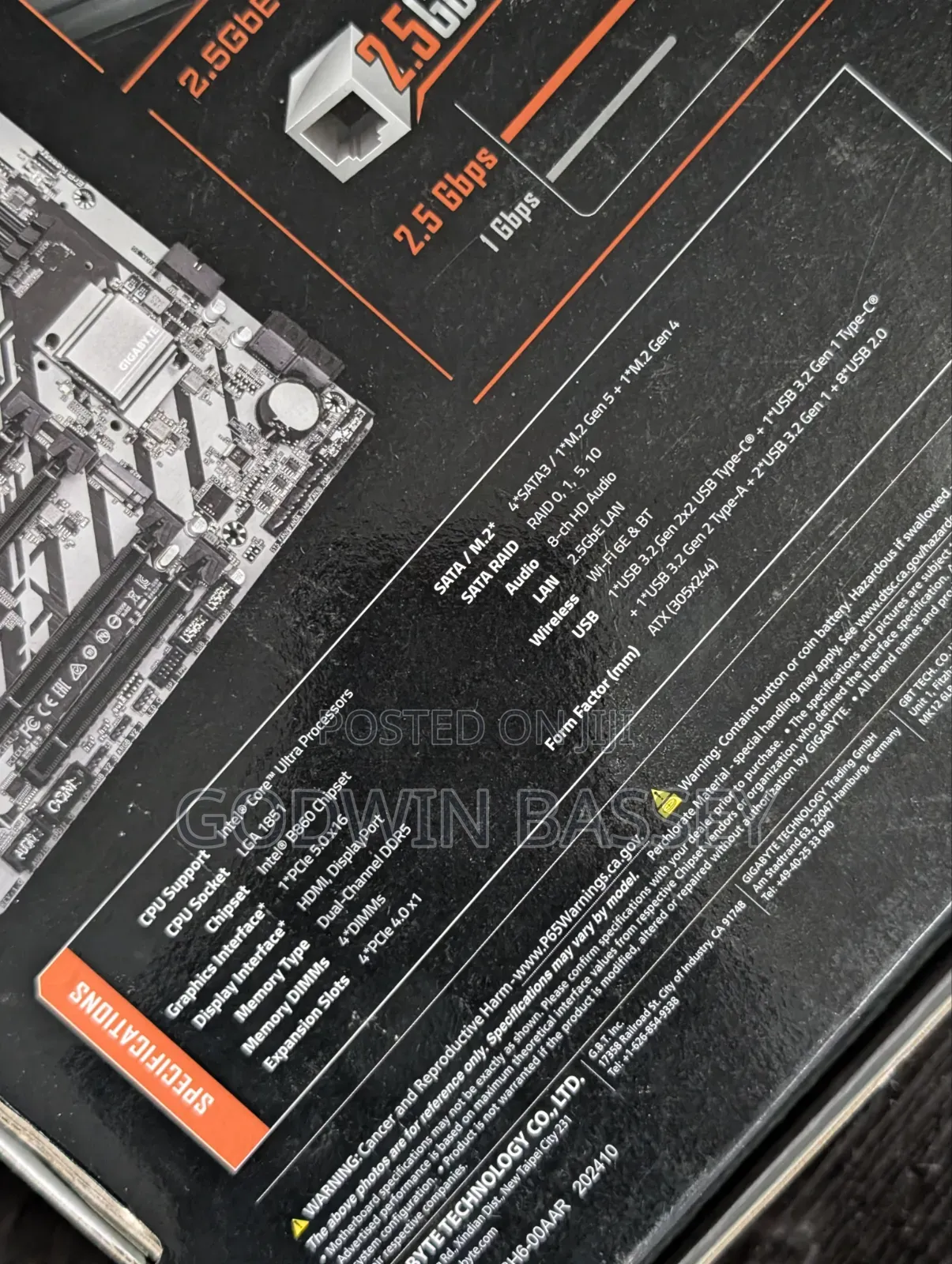 Gigabyte B860 Motherboard for Intel Core Ultra