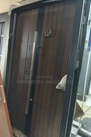 4ft by 7 Dark Brown Black Security Door