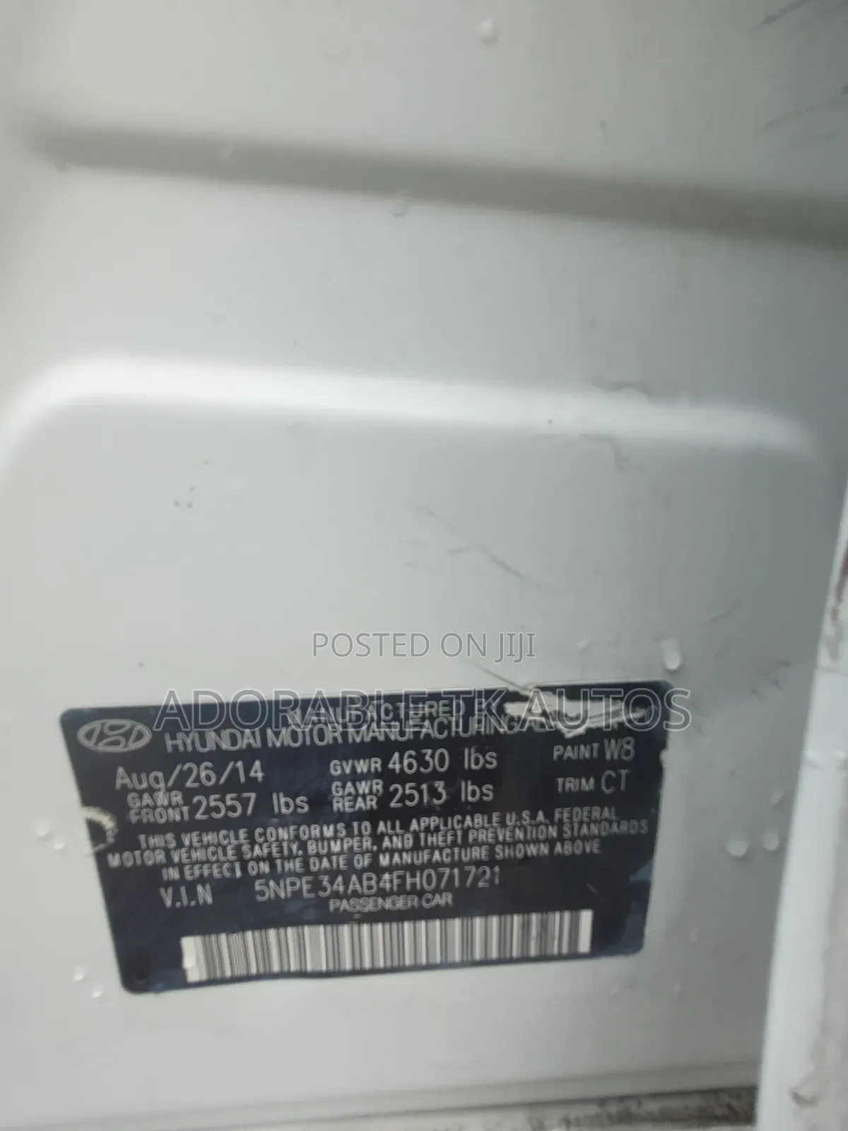 Hyundai Sonata 2015 White