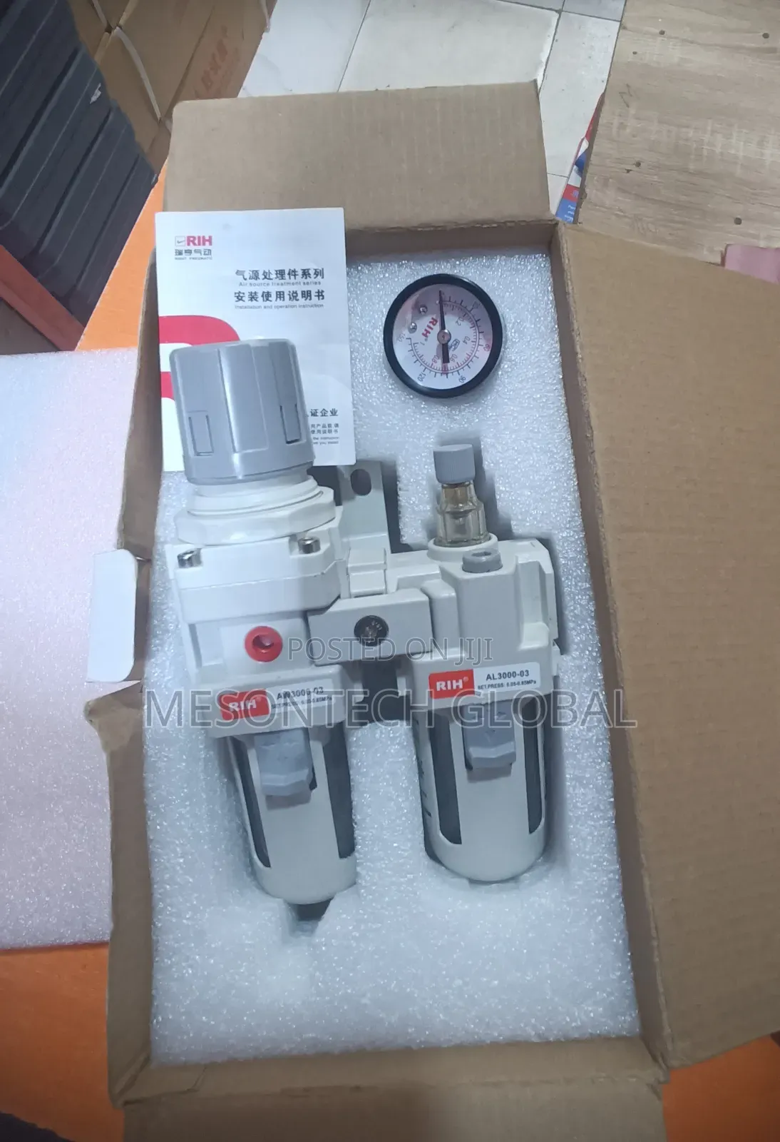 Rih Pneumatics Compressed Air Filter Regulator And Lubricator